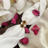 Vriksham Premium AD Stone Toe Rings-Flower-Dark Blue Stone-G18500